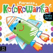 Książeczka edukacyjna Aksjomat Pierwsza kolorowanka z rakietą Gruby obrys