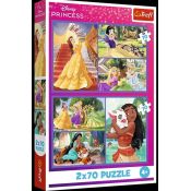 Puzzle Trefl Disney Princess Bajkowe dni 2x70 el. (34440)