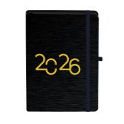 Kalendarz książkowy (terminarz) BLACK/GOLD 2026 A5 Antra (A5 DNS)
