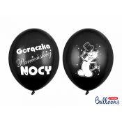 Balon gumowy Partydeco Gorączka Panieńskiej Nocy czarny 300mm (SB14P-241-010-6)