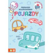 Książeczka edukacyjna Zielona Sowa Pierwsza kolorowanka.Gruby obrys. Pojazdy