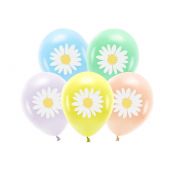 Balon gumowy Partydeco Stokrotki (1 op. / 5 szt.) mix 300mm (ECO30P-201-000-5)