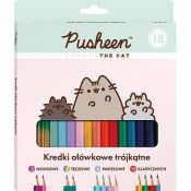 Kredki ołówkowe Pusheen 18 k  ( 10 std, 2 neon+2 tęcza+ 5903235652042 18 kol. St.Right (4 pastel)
