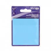 Notes samoprzylepny (karteczki) Strigo NEONOWE niebieski jasny 50k [mm:] 75x75 (SSN028)