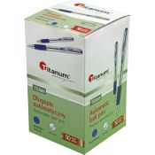 Długopis olejowy automatyczny niebieski 0,7mm Titanum (BPGBLUE ECONOMY)