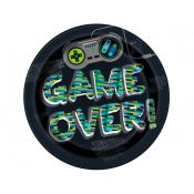 Talerz jednorazowy Godan Game Over papier 8 szt (25215EU)