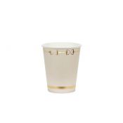 Kubek jednorazowy Partydeco Strzemiona, beż papier 220ml (KPP99-EU1)