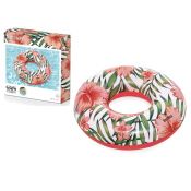 Koło do pływania Best Way Z Palmami Różowe 119 cm (9658)