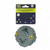 Gadżet Piłka dla psa z dźwiękiem 9cm na przysmaki  szara Trik Roll (560688)