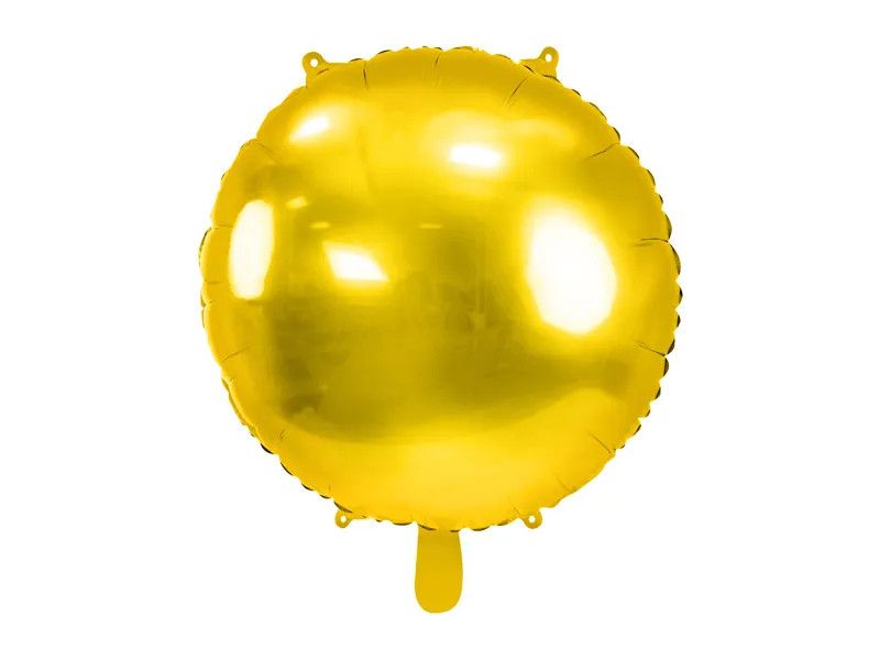Balon foliowy Partydeco okrągły Pastylka złota 18cal (FB176-019)