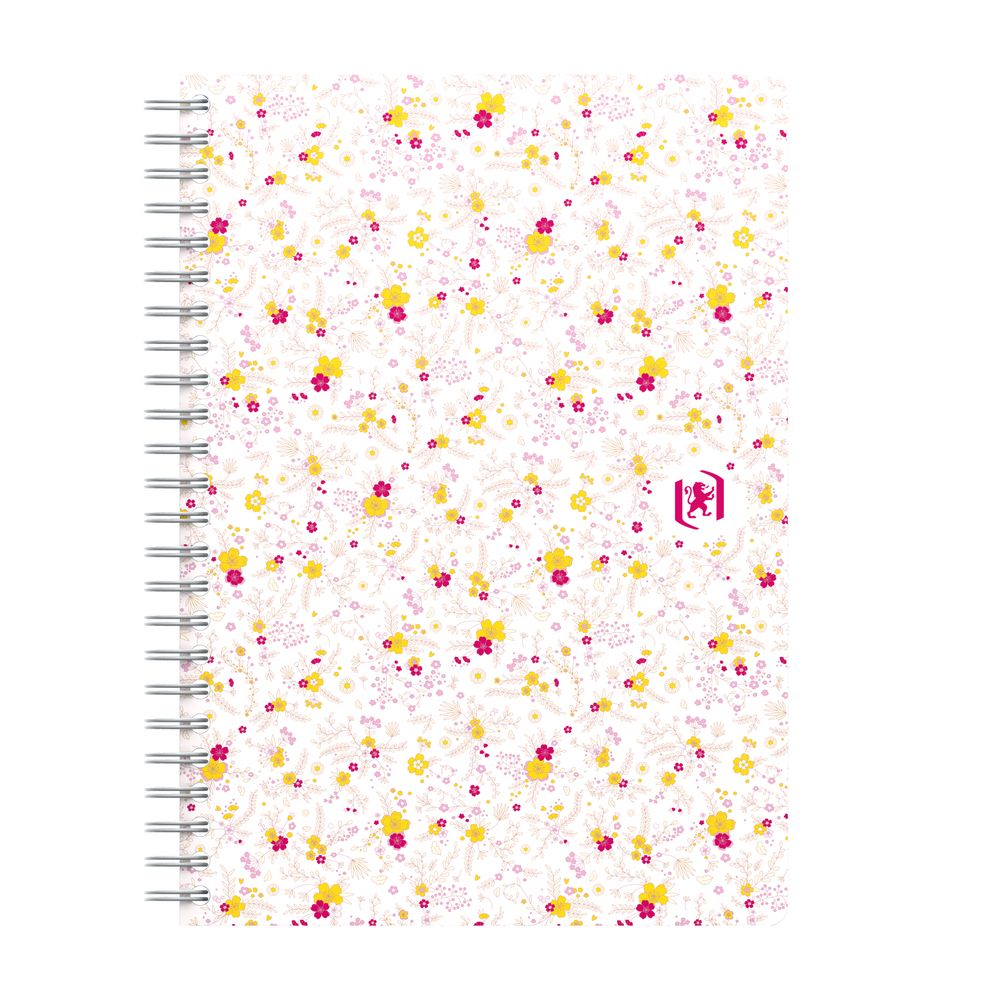 Kołozeszyt (kołobrulion) Oxford Floral A5 120k. 90g krata/tagi (400094951)