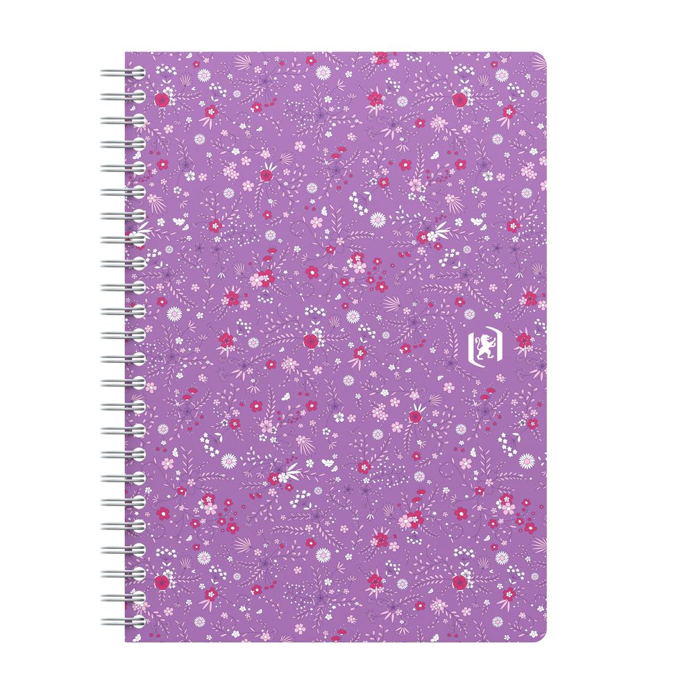 Kołozeszyt (kołobrulion) Oxford Floral A5 120k. 90g krata/tagi (400094951)