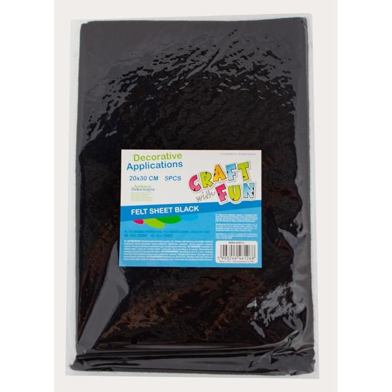 Ozdoba filcowa Craft with Fun 20x30x5szt brąz 20x30 (439312)