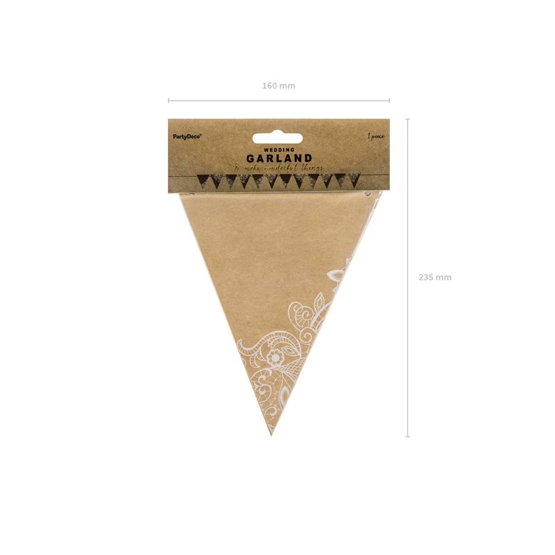 Girlanda Partydeco Flagietki, kraft, 2,1 m (FLG17)