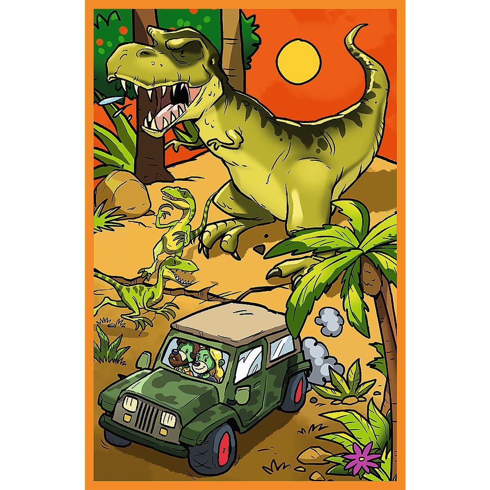 Puzzle Trefliki w świecie dinozaurów 3x80 el. Trefl (34888)