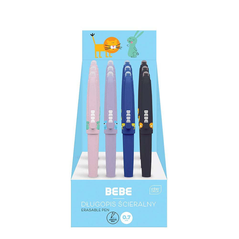 Długopis wymazywalny BB KIDS na skuwkę 5902277331854 niebieski 0,7mm Bebe