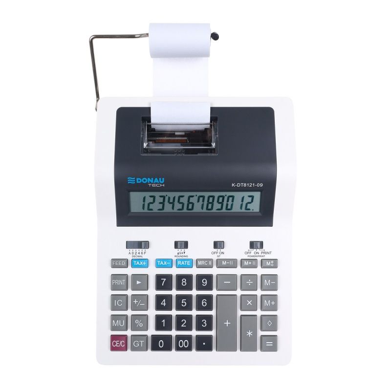 Kalkulator na biurko Donau Tech drukujący (K-DT8121-09)