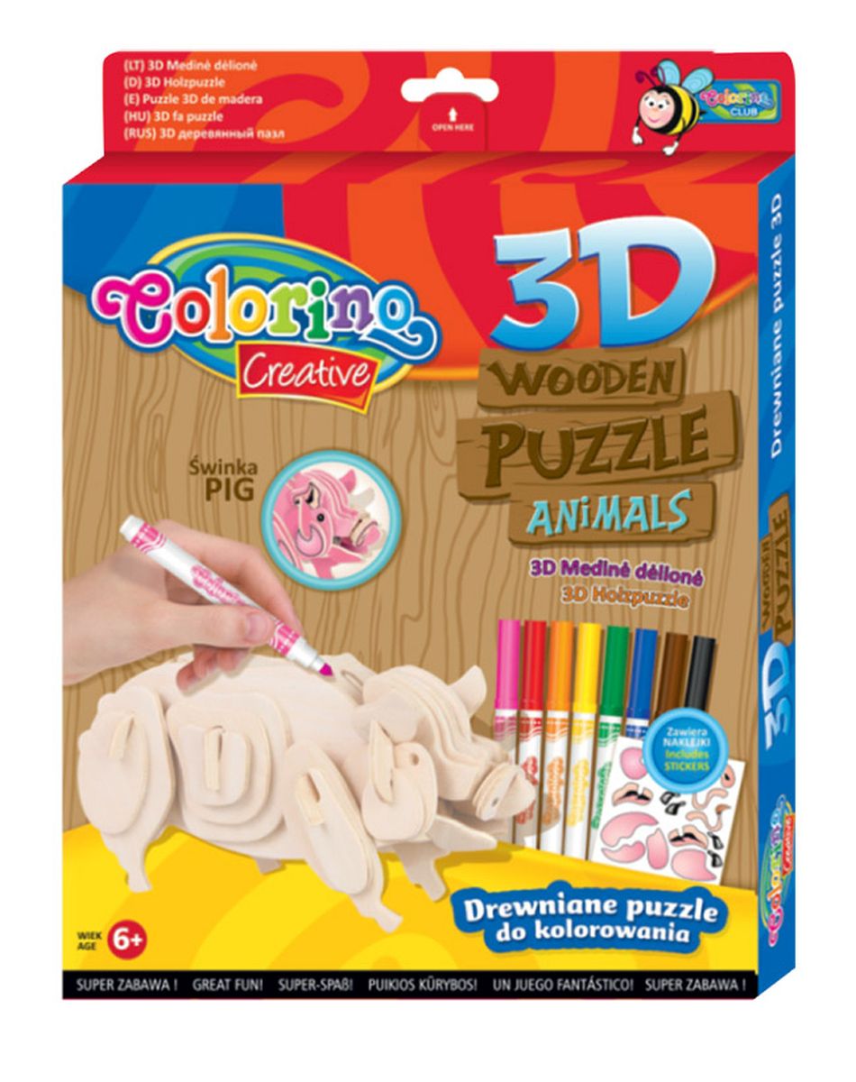 Puzzle Colorino drewniane Patio (32490)