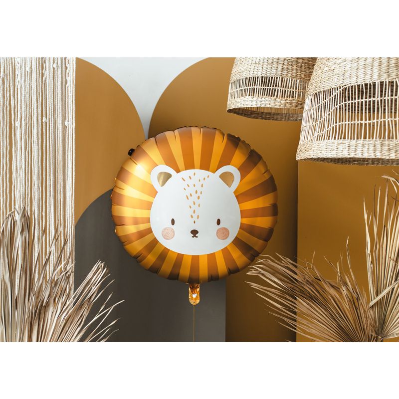 Balon foliowy Partydeco Lew, 70x67 cm 20cal (FB208)