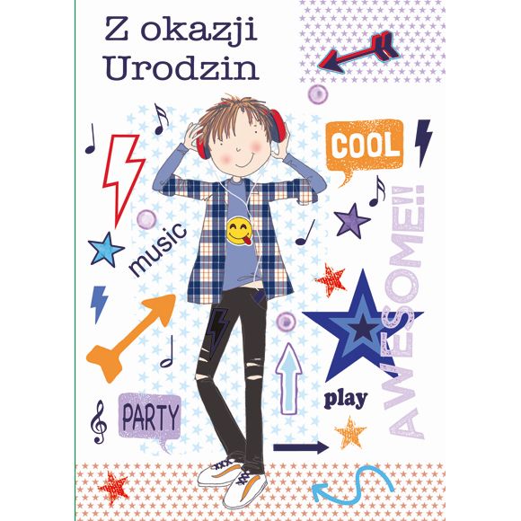 Kartka składana Pol-mak Imieniny B6 (B6LUX)