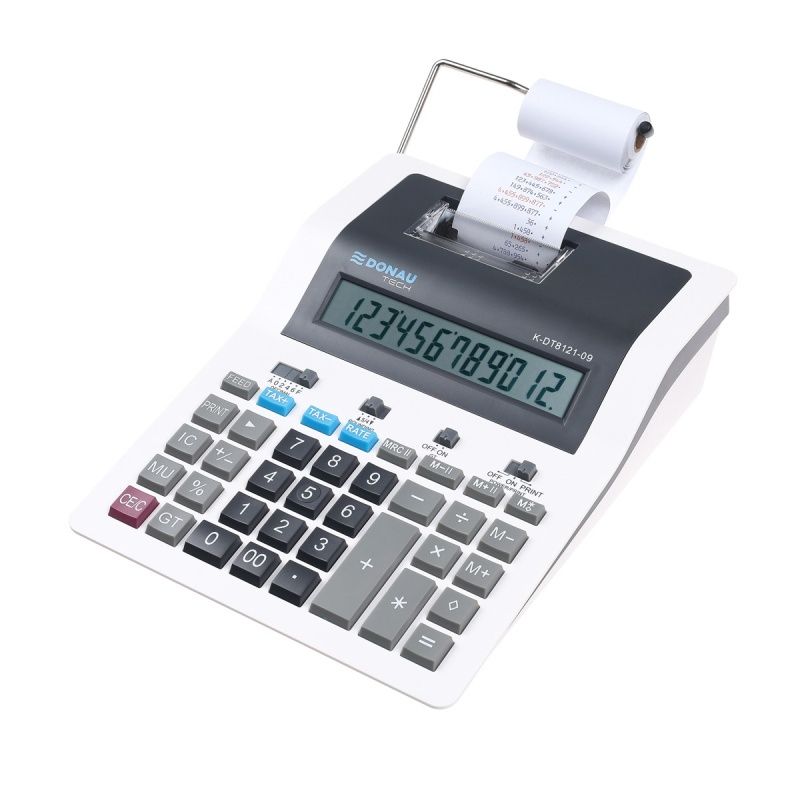Kalkulator na biurko Donau Tech drukujący (K-DT8121-09)