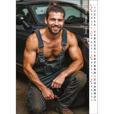 Kalendarz ścienny MAN, PASSION&WORK 13- planszowy 300mm x 350mm Jotan (WPK148)