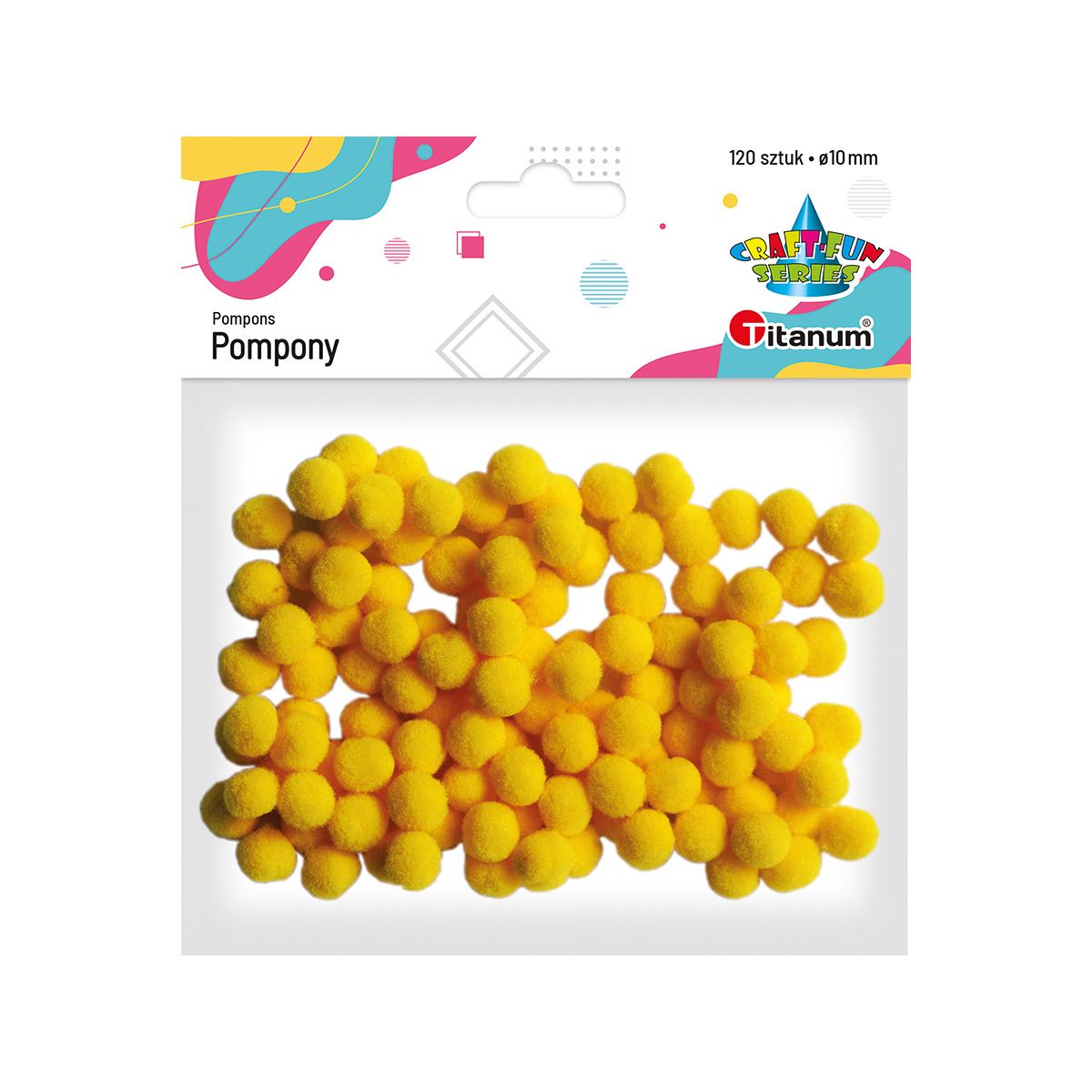 Pompony Titanum Craft-Fun Series żółty 120 szt (0126Y)