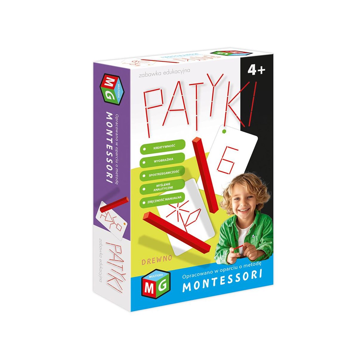 Zabawka kreatywna Multigra MONTESSORI -  PATYKI