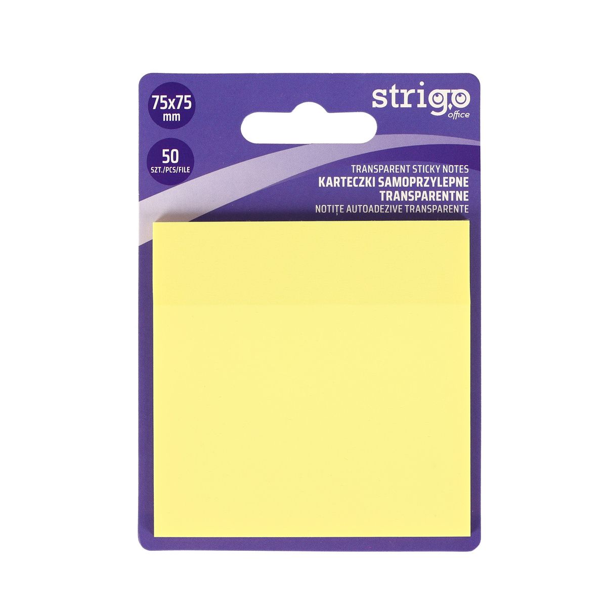Notes samoprzylepny Strigo strzałki 4kol 75x75 żółty 50k [mm:] 76x76 (SSN029)