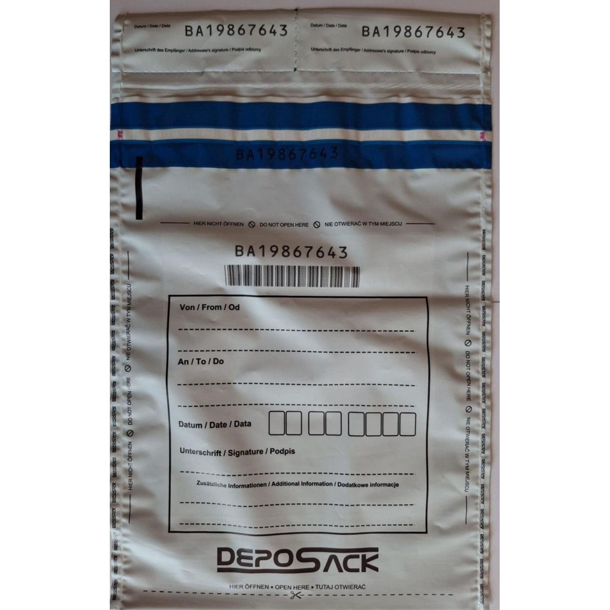 Koperta bezpieczna A&G Koperty deposack biała b5 B5 [mm:] 185x260 100 sztuk