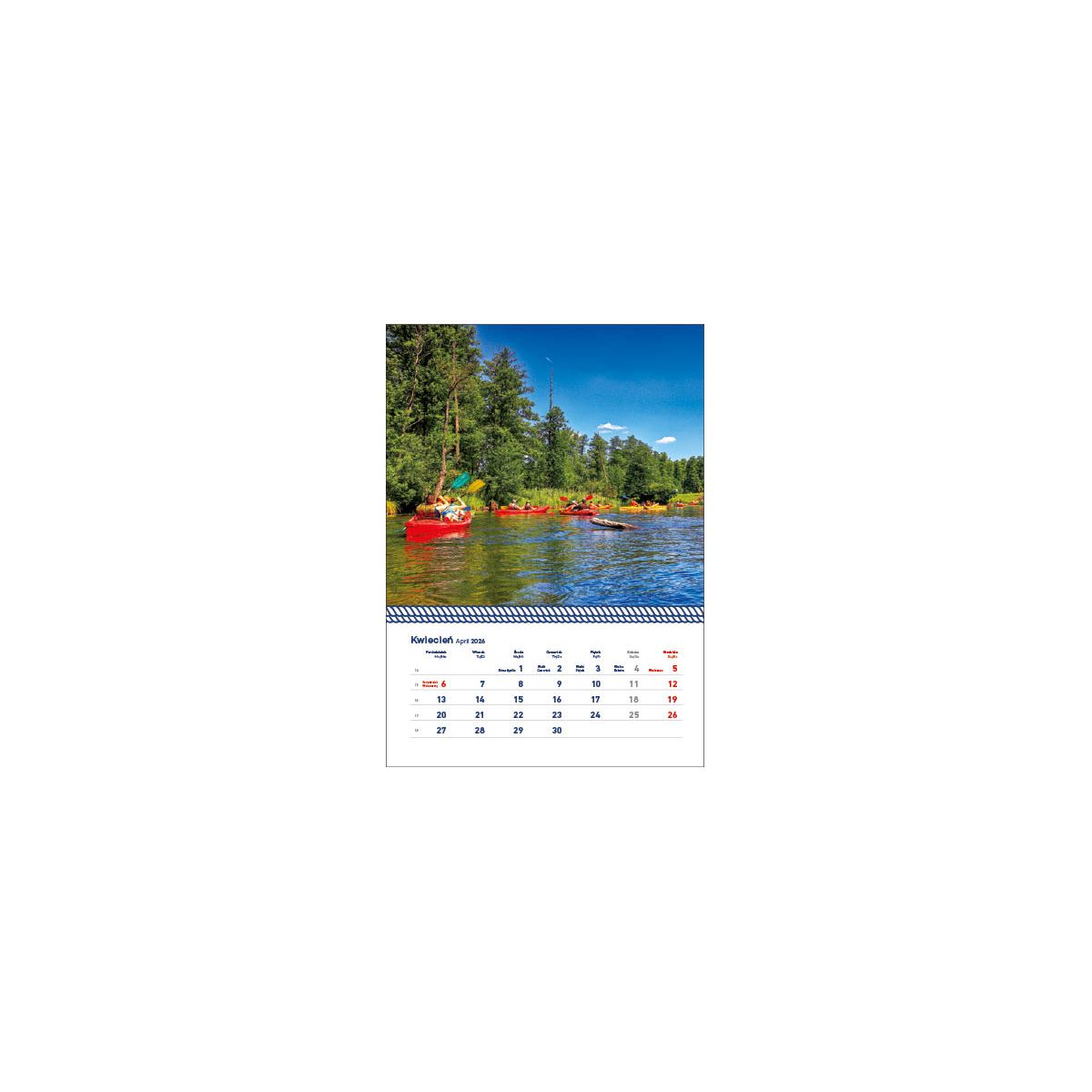 Kalendarz ścienny WARMIA I MAZURY WIELOPLANSZOWY 320mm x 855mm Jotan (WP 122)