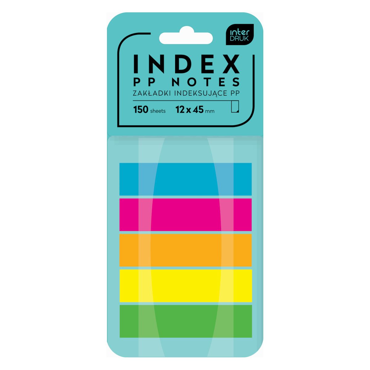 Zakładki indeksujące Interdruk 150k [mm:] 12x45 (IZAKINDPP)