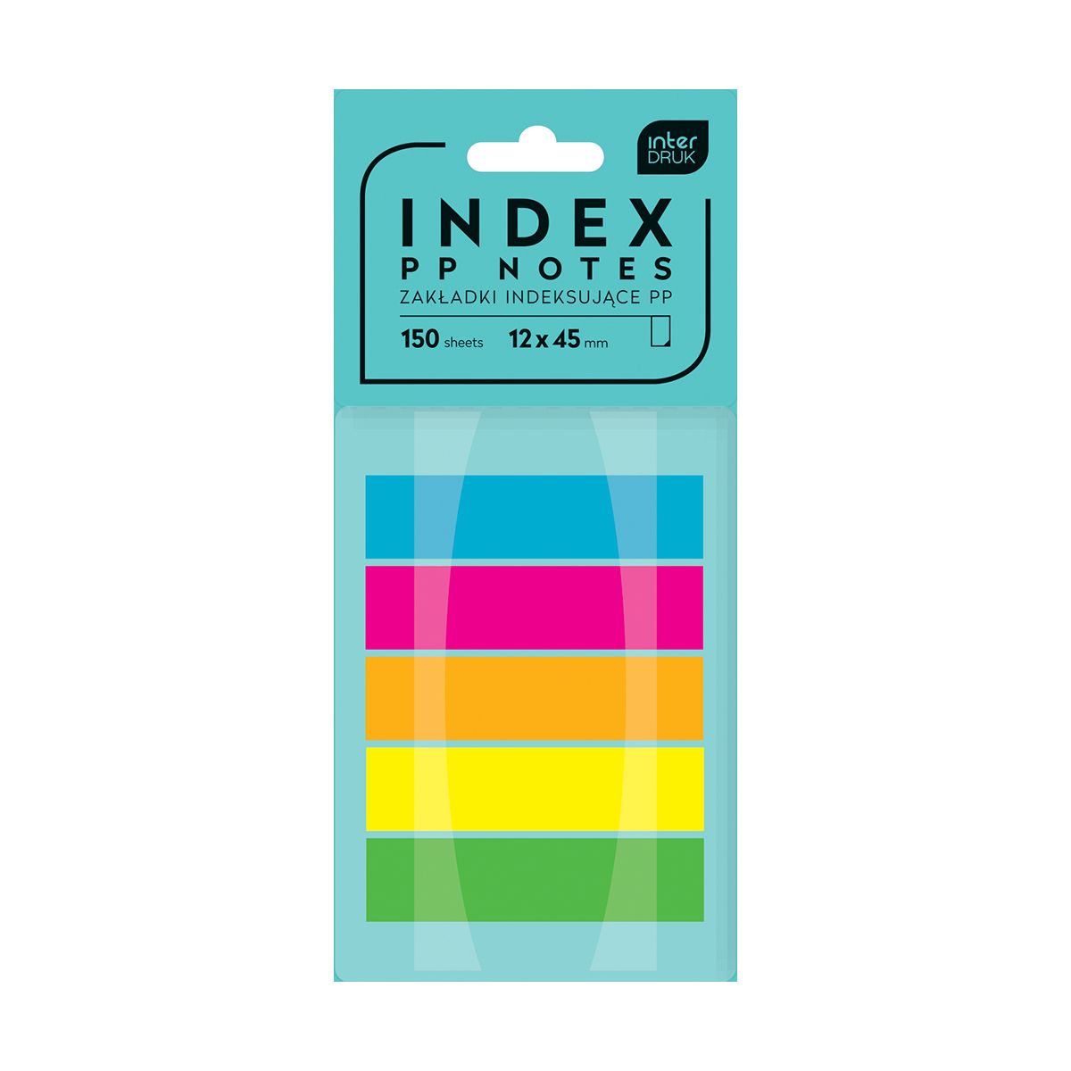 Zakładki indeksujące Interdruk 150k [mm:] 12x45 (IZAKINDPP)