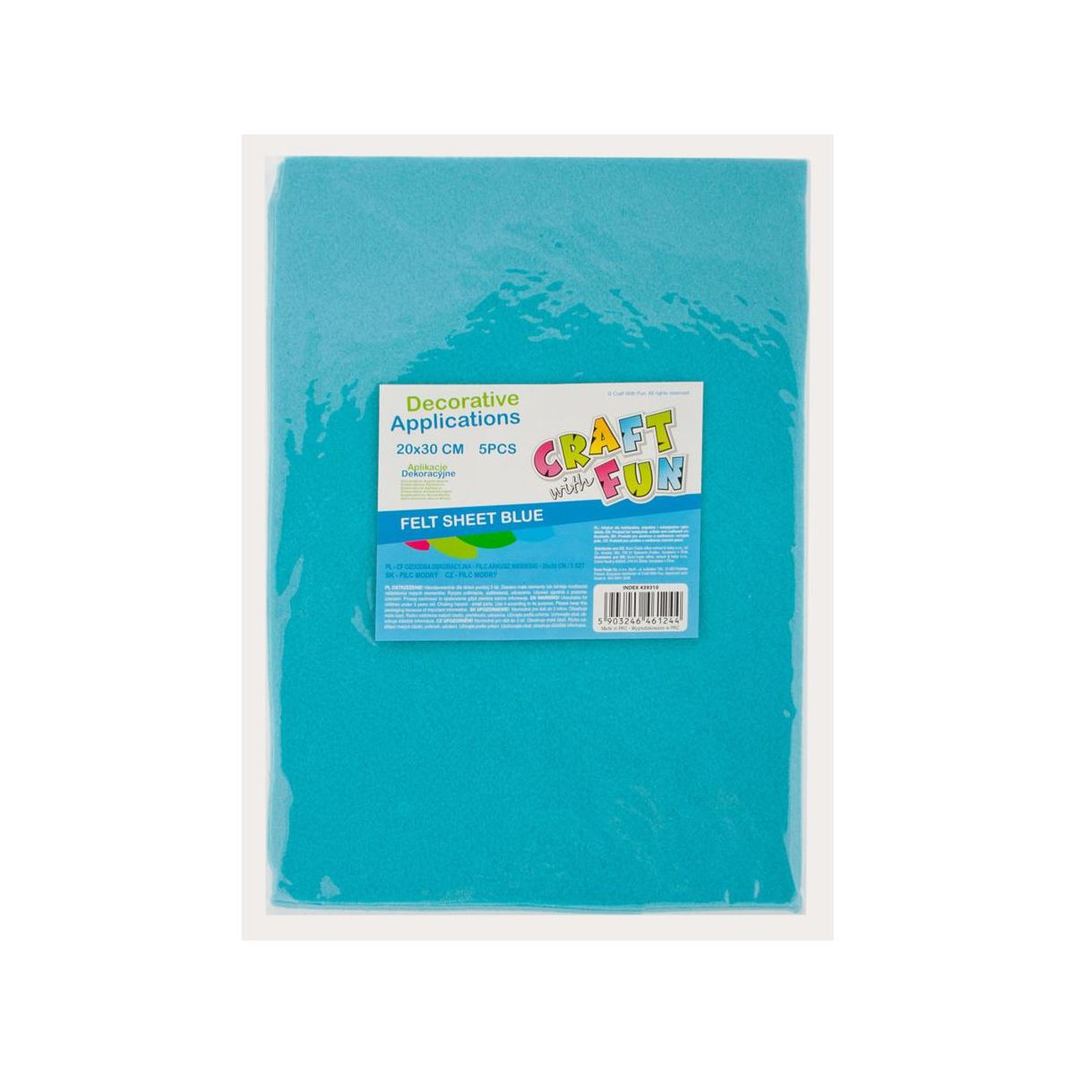 Ozdoba filcowa Craft with Fun 20x30x5szt nieb 20x30 (439310)