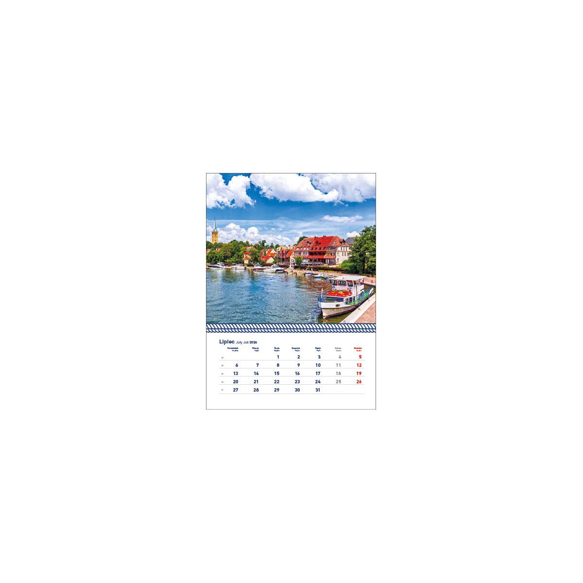 Kalendarz ścienny WARMIA I MAZURY WIELOPLANSZOWY 320mm x 855mm Jotan (WP 122)