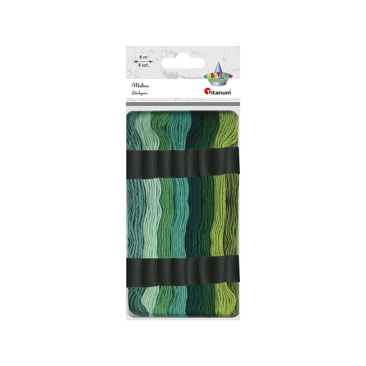 Mulina Titanum Craft-Fun Series tonacja zielona 8 kol. (21DT0514-2)