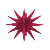 Balon foliowy Gwiazda 3D czerwona, 50x46cm Godan (FG-G3CW)