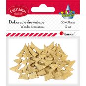 Ozdoba drewniana Craft-Fun Series Złote choinki Titanum (BJ25042701)