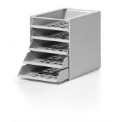 Pojemnik z szufladami IDEALBOX PLUS 5 szary 5 szuflad [mm:] 250x322x365 Durable (1712003050)